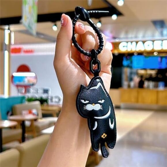 Black Cat Bag Decoration for Handbags, Keychain Accessories for Backpacks, Gift - Picture 4 of 9